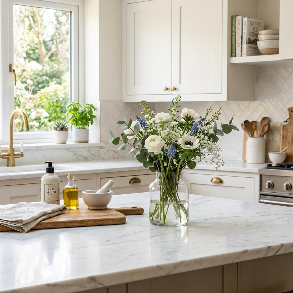 Clean kitchen prepared for Thanksgiving